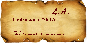 Lautenbach Adrián névjegykártya